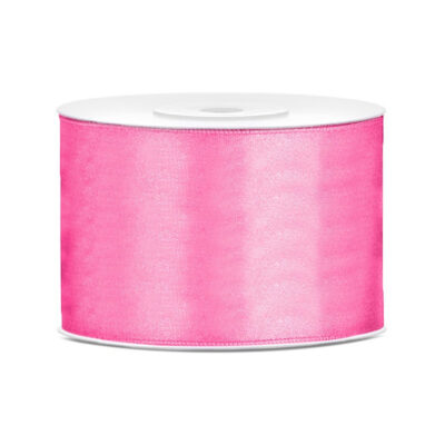 1x Hobby/decoratie roze satijnen sierlinten 5 cm/50 mm x 25 meter 10207106