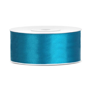 1x Hobby/decoratie turquoise satijnen sierlint 2