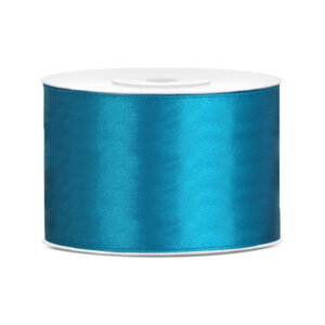 1x Hobby/decoratie turquoise satijnen sierlinten 5 cm/50 mm x 25 meter 10207131