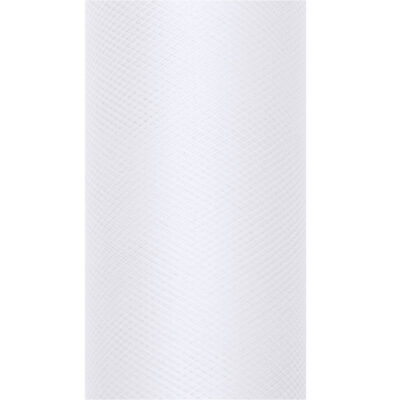 1x Hobby/decoratie witte tule stof op rol 15 cm x 9 meter 10209275