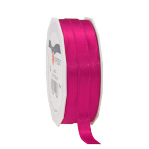 1x Luxe hobby/decoratie fuchsia roze satijnen sierlinten 1 cm/10 mm x 25 meter 10255889