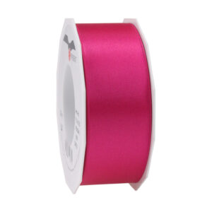 1x Luxe hobby/decoratie fuchsia roze satijnen sierlinten breed 4 cm/40 mm x 25 meter 10256155