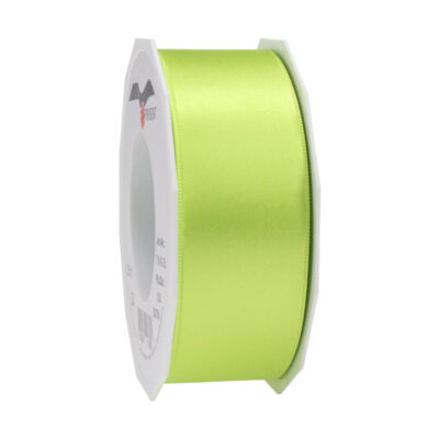 1x Luxe hobby/decoratie lime groen satijnen sierlinten breed 4 cm/40 mm x 25 meter 10256166