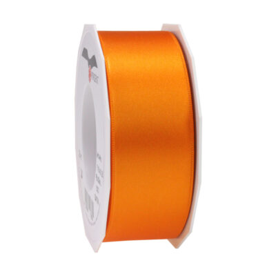 1x Luxe hobby/decoratie oranje satijnen sierlinten breed 4 cm/40 mm x 25 meter 10256158