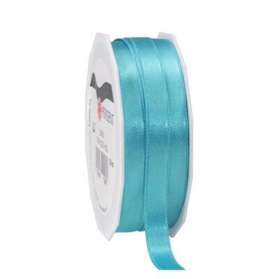 1x Luxe hobby/decoratie turquoise satijnen sierlinten 1 cm/10 mm x 25 meter 10255883