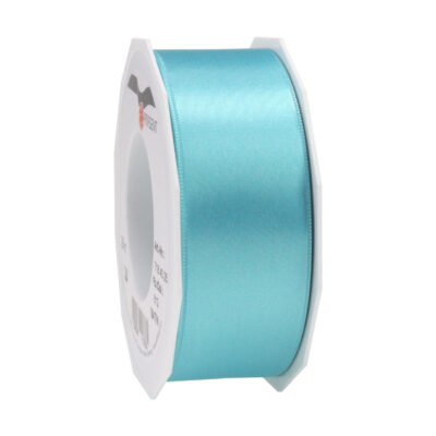 1x Luxe hobby/decoratie turquoise satijnen sierlinten breed 4 cm/40 mm x 25 meter 10256151