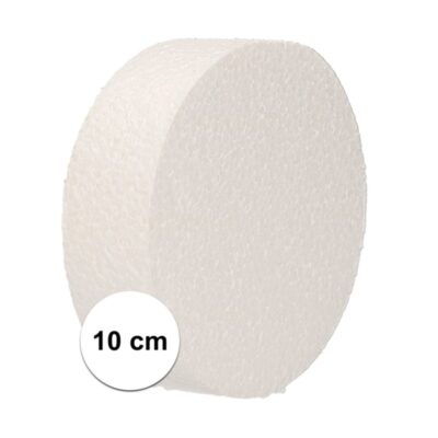 1x Piepschuim vorm schijf/schijven 10 x 3 cm hobby/knutselmateriaal 10093660