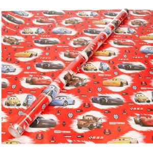 1x Rollen Inpakpapier/cadeaupapier Disney Cars rood 200 x 70 cm 10359004