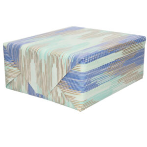 1x Rollen Inpakpapier/cadeaupapier groen met blauw/goud/witte streepjes print 200 x 70 cm 10332333