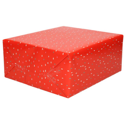 1x Rollen Inpakpapier/cadeaupapier rood met gekleurde druppels print 200 x 70 cm 10332331