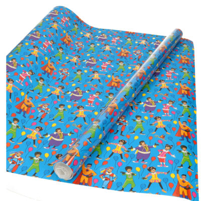 1x Rollen inpakpapier/cadeaupapier Club van Sinterklaas blauw 200 x 70 cm 10233957