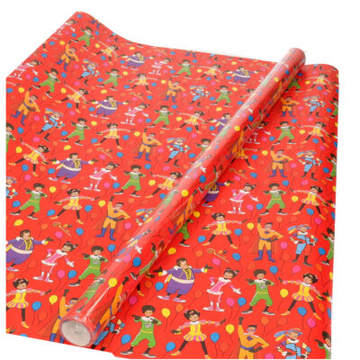 1x Rollen inpakpapier/cadeaupapier Club van Sinterklaas rood 200 x 70 cm 10233956