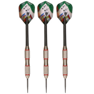 1x Set van 3 dartpijlen Blackjack Brass Red 25 grams 10233597