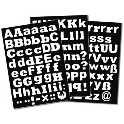 1x Setje alfabet plakletter stickers ongeveer 3 cm 10065163