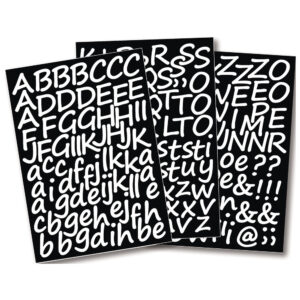 1x Setje alfabet plakletter stickers ongeveer 3 cm 10065228