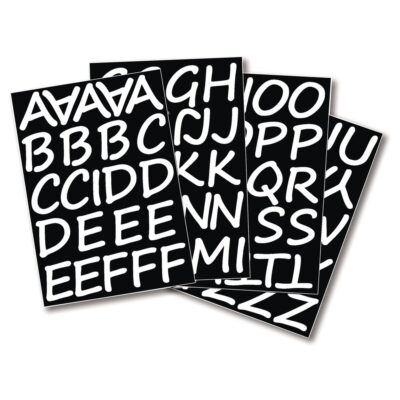 1x Setje alfabet plakletter stickers ongeveer 5 cm 10065229