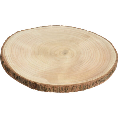 1x stuks houten decoratie boomschors boomschijven D25 cm 10280808