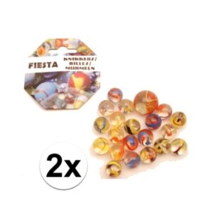 2 Netjes fiesta knikkers 42 stuks 10110451