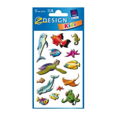 2 vellen met zeedieren stickers 10062939