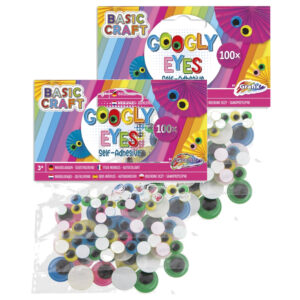 200x Hobby artikelen gekleurde googly eyes 10220601