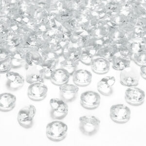 200x Hobby/decoratie transparante diamantjes/steentjes 12 mm/1