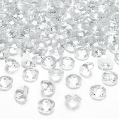 200x Hobby/decoratie transparante diamantjes/steentjes 12 mm/1