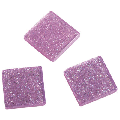 205x stuks Acryl glitter mozaiek steentjes/tegeltjes roze 1 x 1 cm 10041926