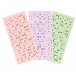 20x Bingokaarten 1-90 10107593