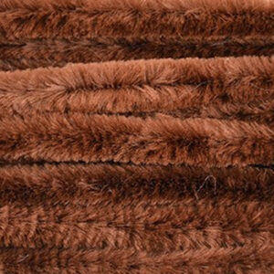 20x Bruin chenille draad 14 mm x 50 cm 10188121