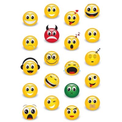 20x Emoji stickertjes voor kinderen 10139678