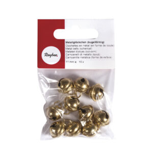 20x Gouden metalen belletjes met oog 11 mm hobby/knutsel benodigdheden 10228387