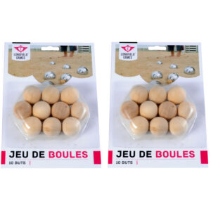 20x Jeu de boules/petanque houten buts/markerings balletjes 30 mm buitenspeelgoed 10227249