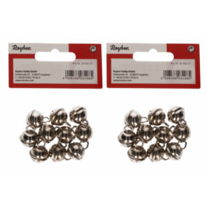 20x Zilveren metalen belletjes met oog 15 mm hobby/knutsel benodigdheden 10228363