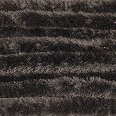 20x Zwart chenille draad 14 mm x 50 cm 10188117