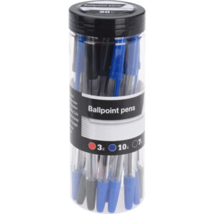 20x stuks balpennen rood/zwart/blauw 14 cm 10349333