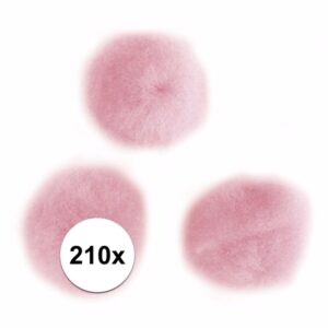 210x Hobby balletjes roze 7 mm 10108011