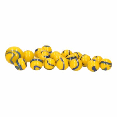 21x Knikkers in netje Yellow and Blue Dory 10088626