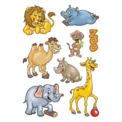 24x Dierentuin dieren stickertjes voor kinderen 10139581