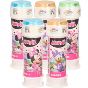 24x Disney Minnie Mouse bellenblaas flesjes met bal spelletje in dop 60 ml voor kinderen 10335251