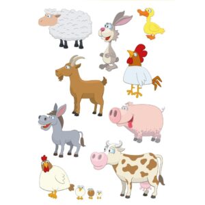 27x Boerderij dieren stickertjes voor kinderen 10139579