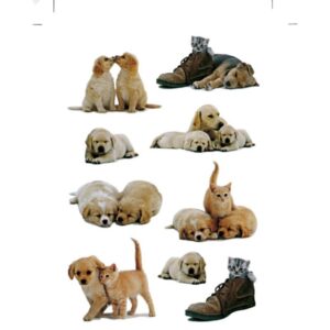 27x Honden/puppy/poezen/katten stickertjes voor kinderen 10139658