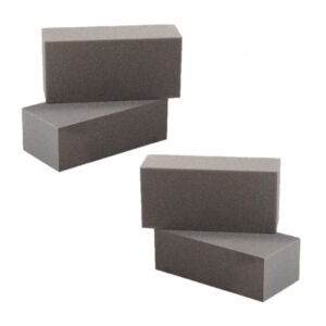 2x Blokken rechthoekig grijs steekschuim/oase nat 23 x 11 x 7 cm 10254428