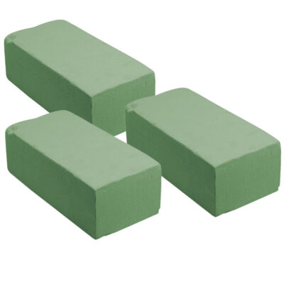 2x Blokken rechthoekig groen steekschuim/oase nat 20 x 10 x 7 cm 10254422