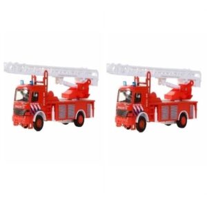 2x Brandweer ladderwagen 15 cm 10147359