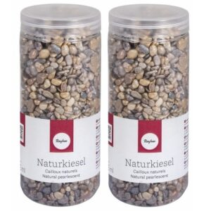 2x Decoratie materiaal gekleurd kiezel 475 ml 10163949