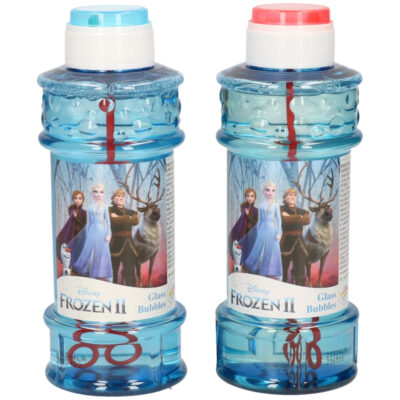 2x Disney Frozen 2 bellenblaas flesjes met bal spelletje in dop 300 ml voor kinderen 10335212