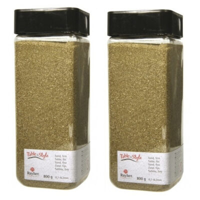 2x Fijn decoratie zand goud 475 ml 10183136