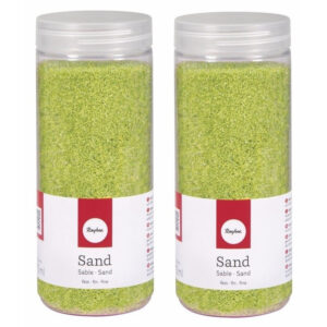 2x Fijn decoratie zand groen 475 ml 10183267