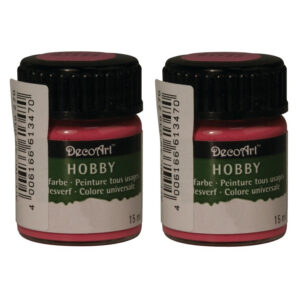 2x Fuchsia acrylverf/allesverf potjes 15 ml hobby/knutselmateri 10193995