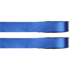 2x Hobby/decoratie blauwe satijnen sierlinten 1 cm/10 mm x 25 meter 10253091